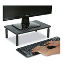 Mind Reader Adjustable Rectangular Monitor Stand, 14" x 9" x 3.25" to 5.25", Black, Supports 44 lbs (4LEGMETBLK)