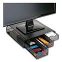 Mind Reader Perch Monitor Stand and Desk Organizer, 13" x 12.5" x 3", Black (MONMESHBLK)