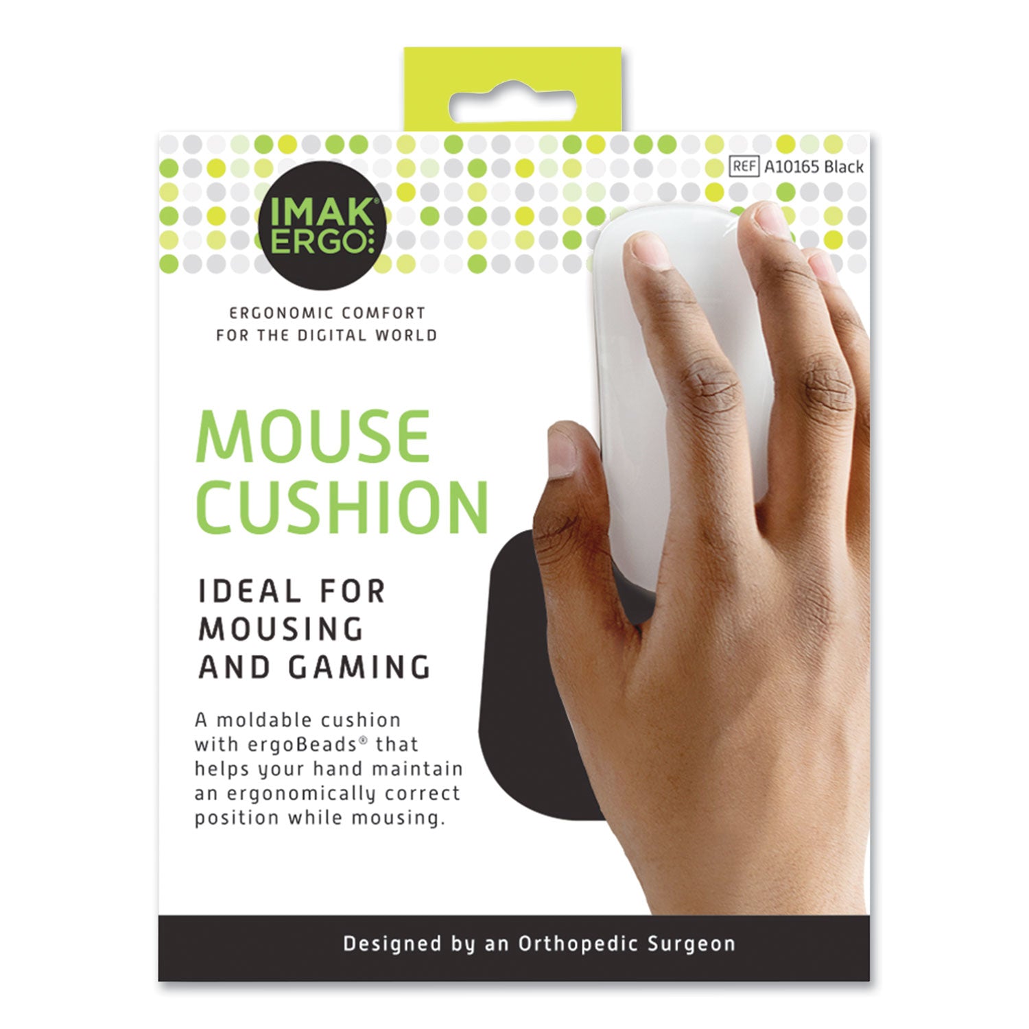 IMAK Nonskid Mouse Wrist Cushion, 7 x 5.3, Black (A10174)