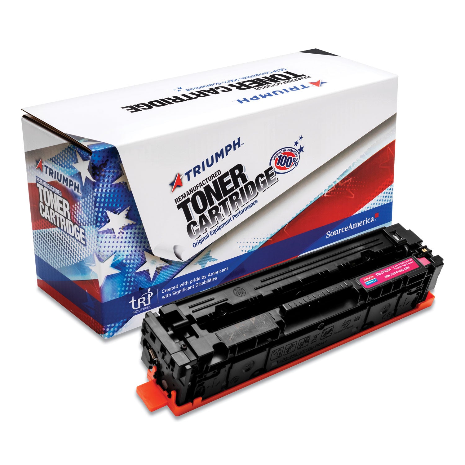 AbilityOne 7510016821305 Remanufactured CF403A (201A) Toner, 1,400 Page-Yield, Magenta