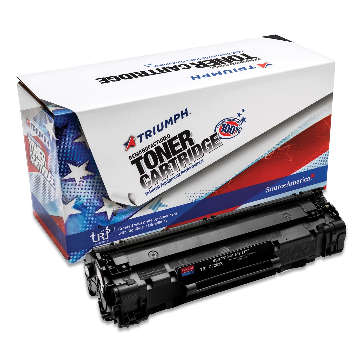 AbilityOne 7510016822177 Remanufactured CF283X (83X) High-Yield Toner, 2,200 Page-Yield, Black