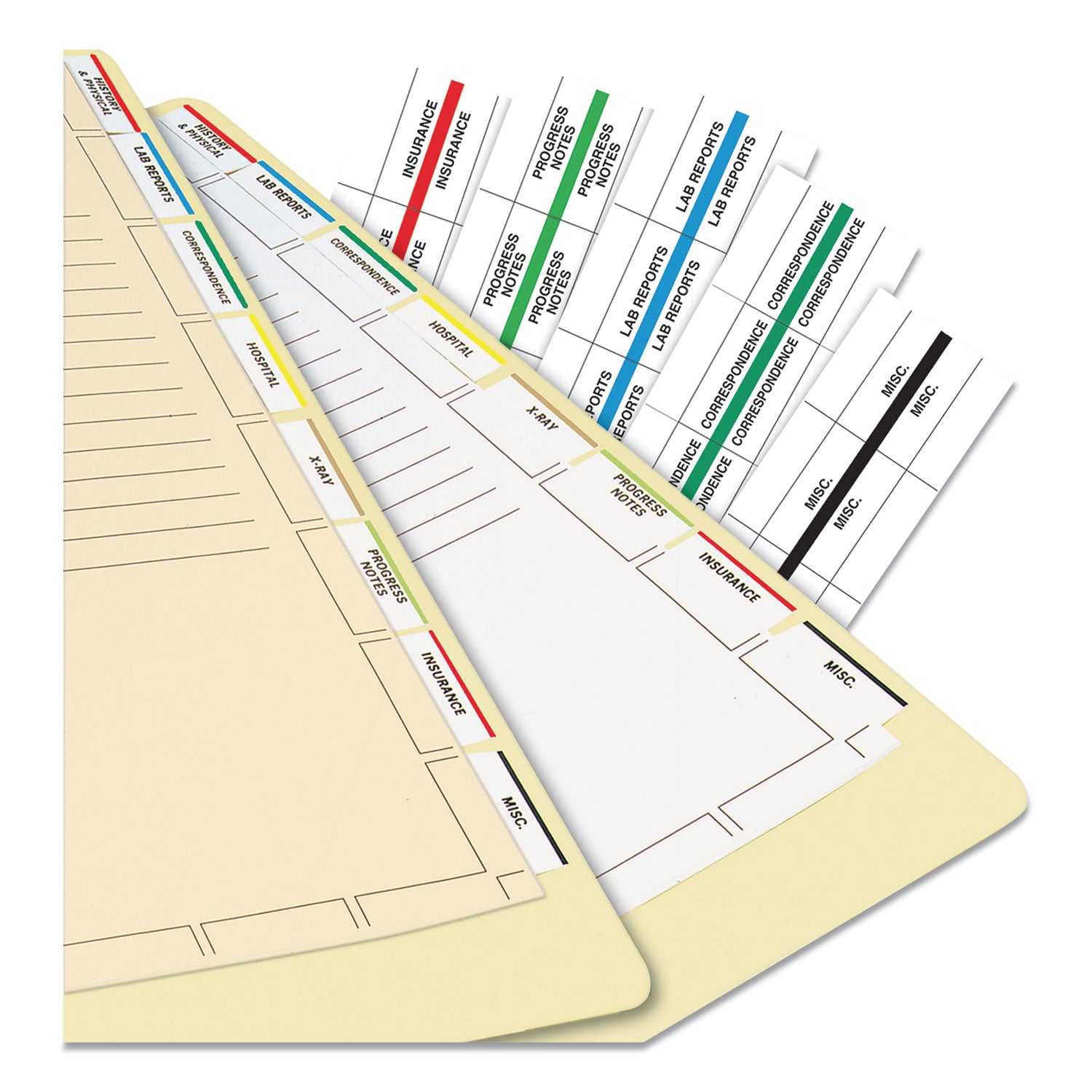 Tabbies Medical Chart Index Divider Sheets, Untabbed, 11 x 8.5, Manila, 400/Box (54519)