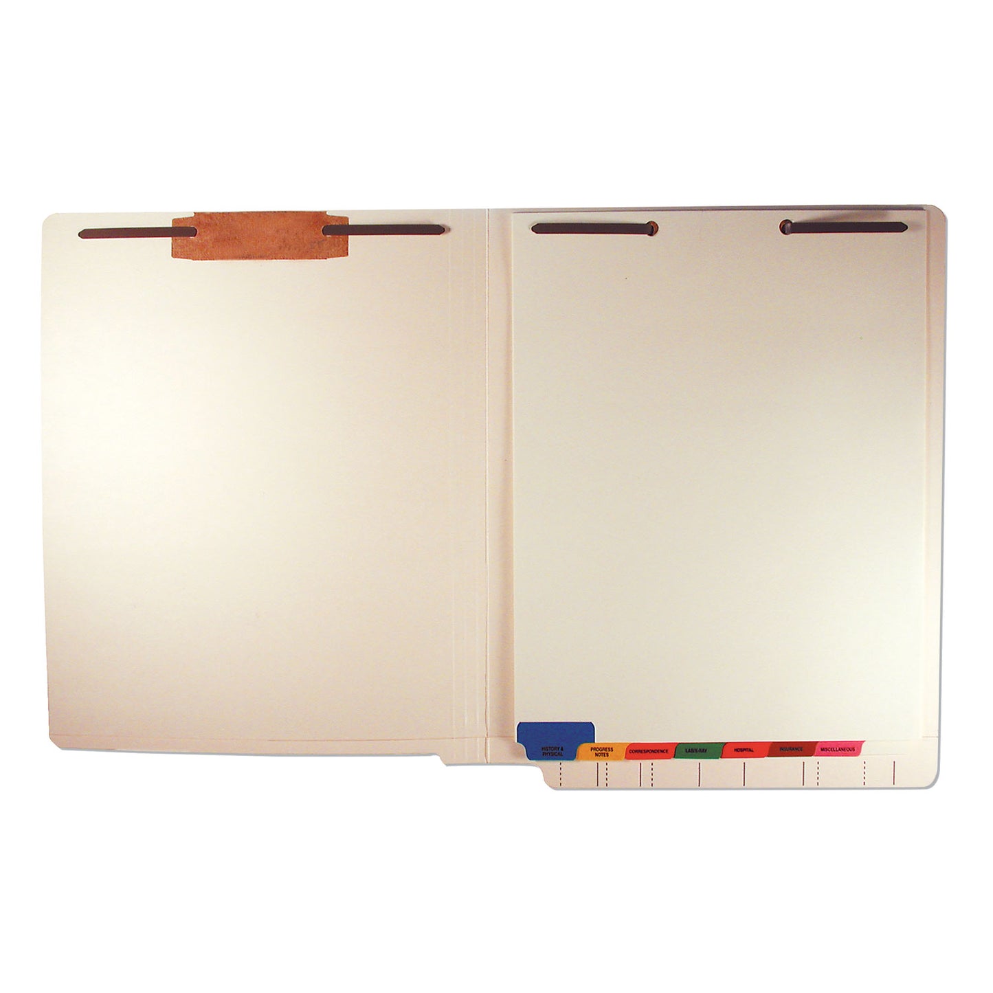 Tabbies Bottom Tab Medical Chart Divider Sets, 8-Tab, Assorted Medical, 11.38 x 8.5, Manila, 40 Sets (54500)