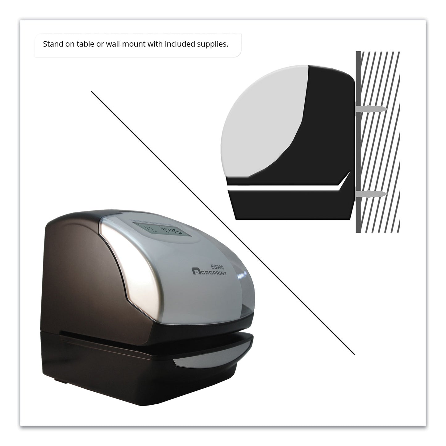 Acroprint ES900 Atomic Electronic Payroll Recorder, Time Stamp and Numbering Machine, Digital Display, Black (010209000)