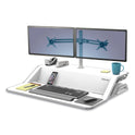 Fellowes Lotus Dual Monitor Arm Kit, For 26" Monitors, Silver, Supports 13 lb (8042901)