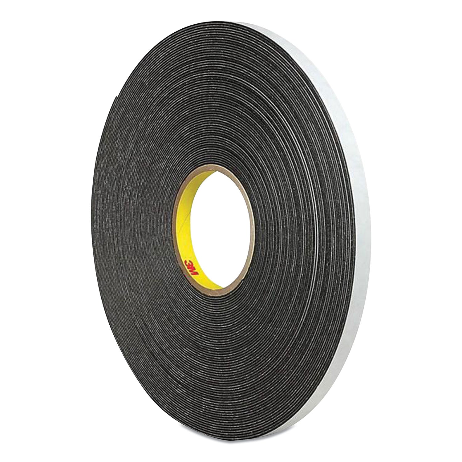 3M 4466 Double-Coated Foam Tape, 1" Core, 1" x 5 yds, Black (074446615)