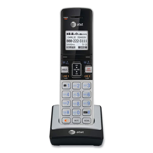 AT&T TL86003 Cordless Telephone Handset for the TL86103 System, Silver/Black