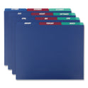 Pendaflex Poly Top Tab File Guides, 1/3-Cut Top Tab, January to December, 8.5 x 11, Assorted Colors, 12/Set (40144)