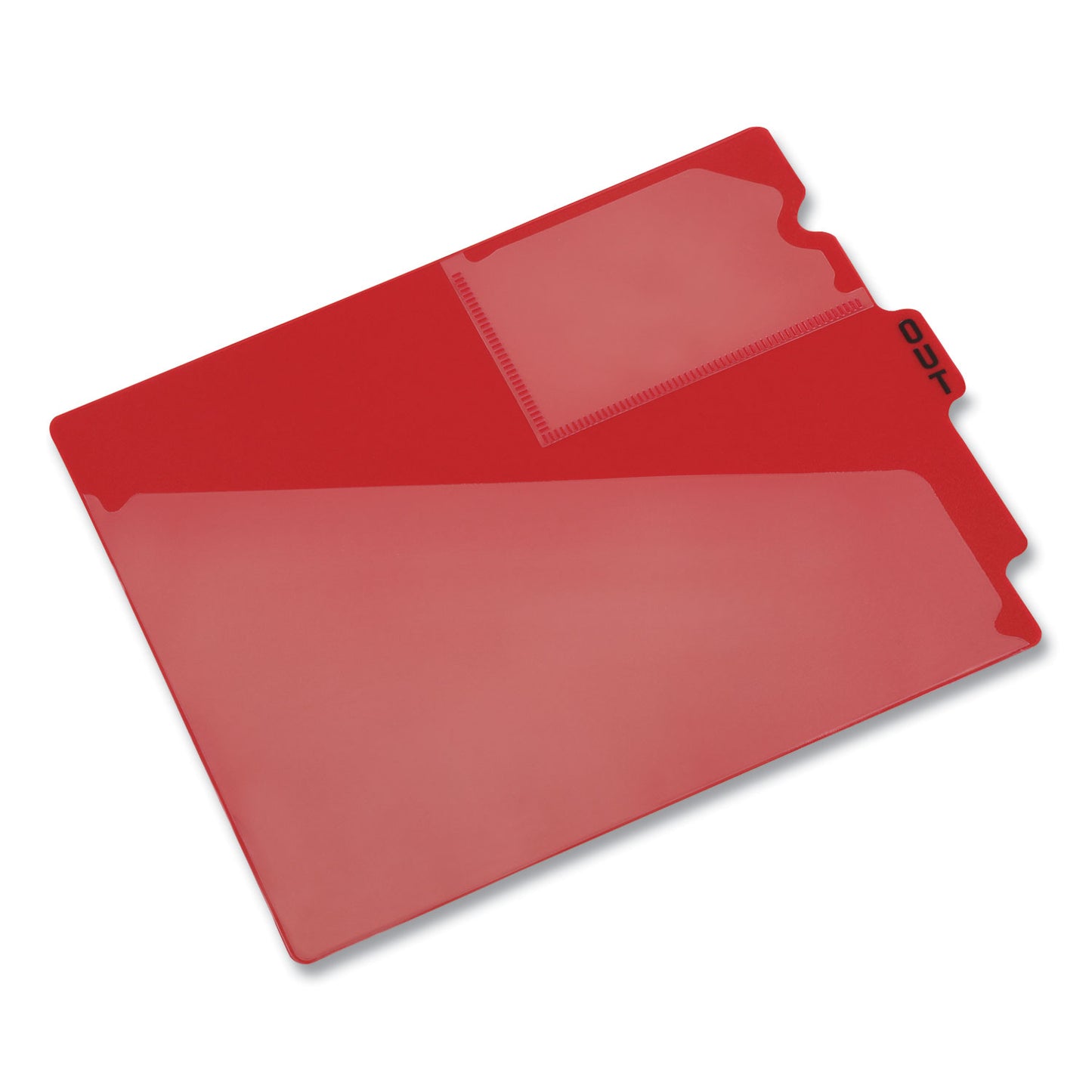 Pendaflex Colored Poly Out Guides with Center Tab, 1/3-Cut End Tab, Out, 8.5 x 11, Red, 50/Box (13541)