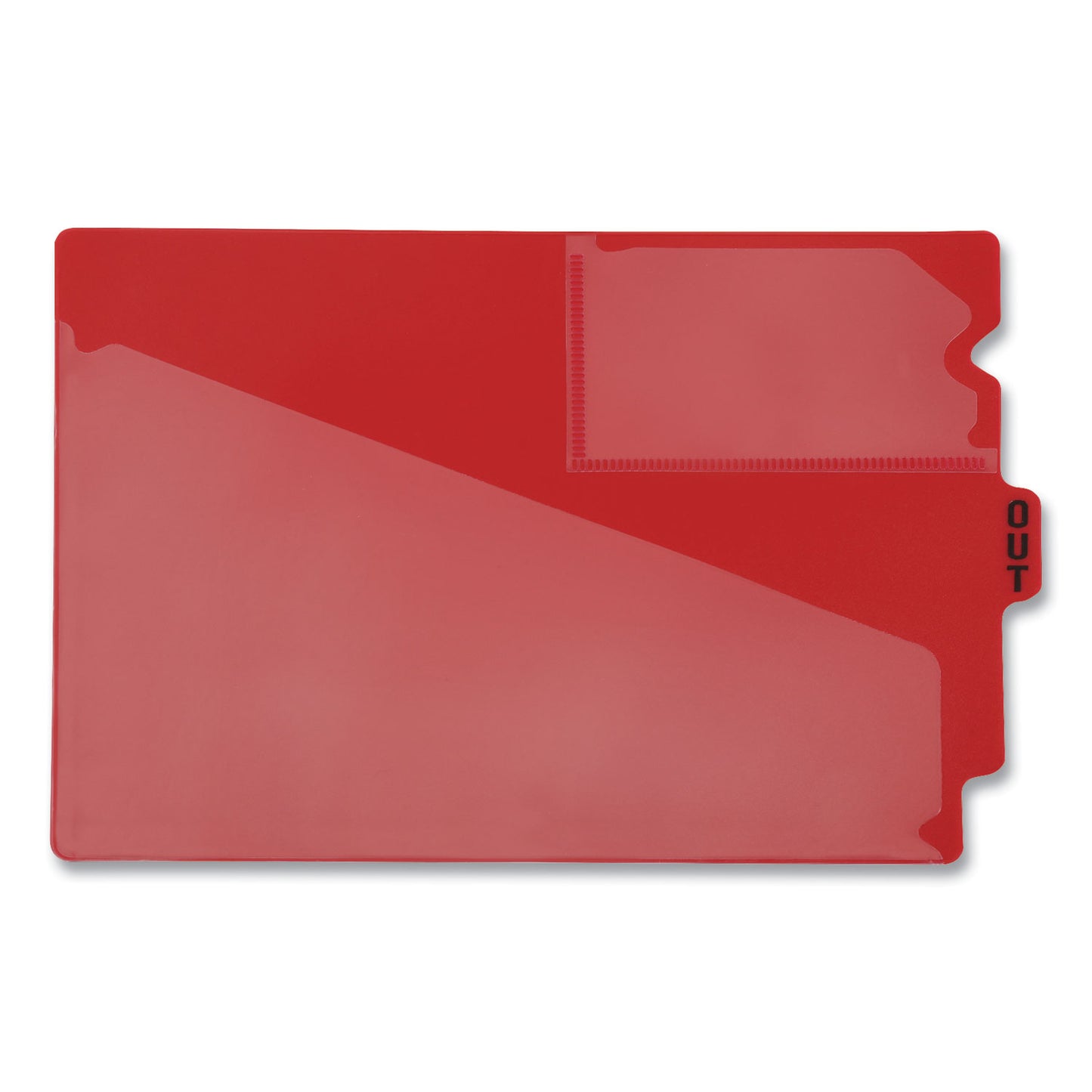 Pendaflex Colored Poly Out Guides with Center Tab, 1/3-Cut End Tab, Out, 8.5 x 11, Red, 50/Box (13541)