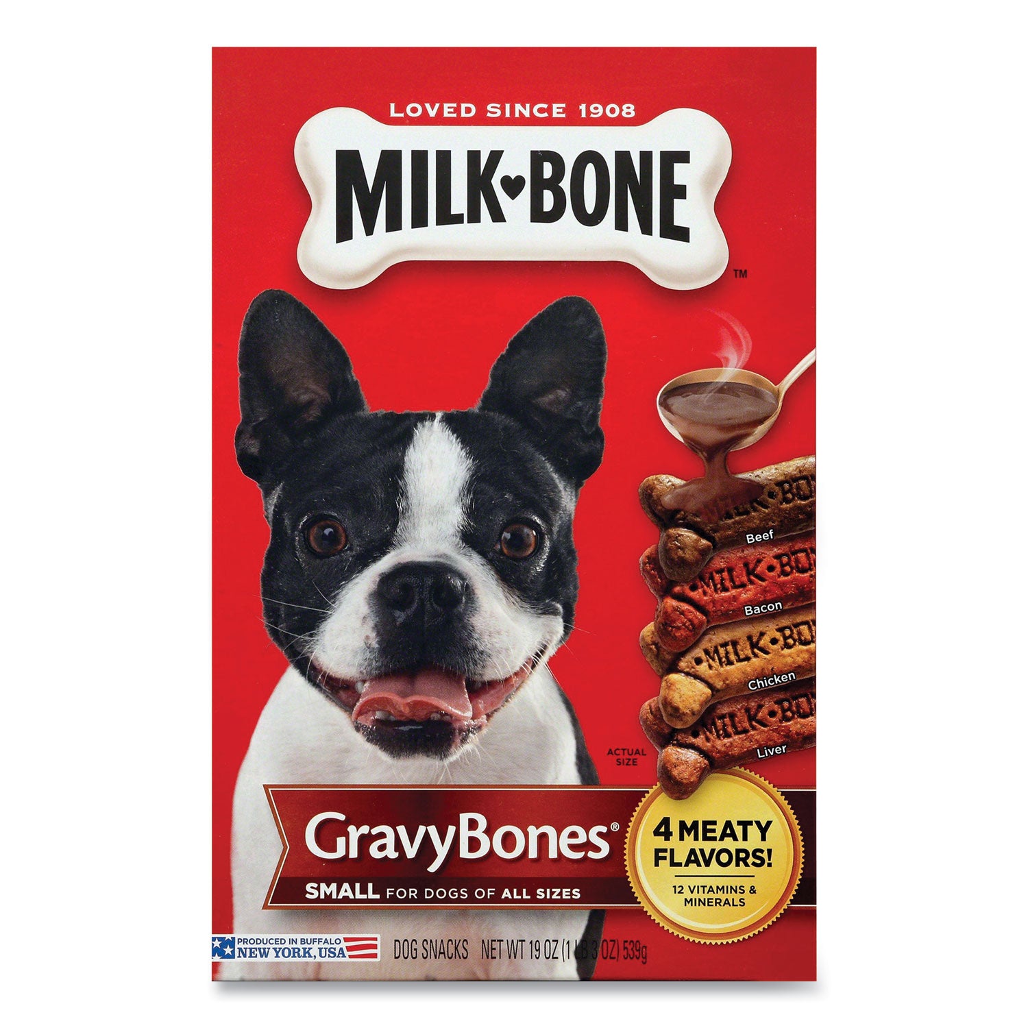 Milk-Bone Small Sized GravyBones Dog Biscuits, Bacon