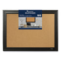 Quartet Cork Bulletin Board with Black Frame, 23 x 17, Tan Surface (79281)