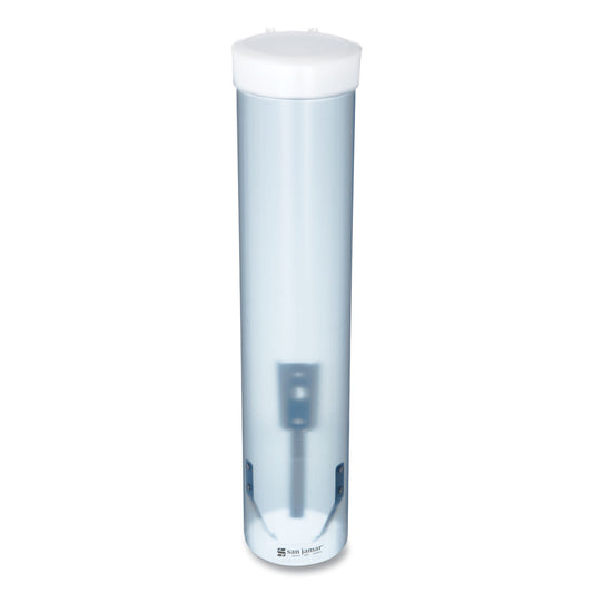 San Jamar Adjustable Frosted Water Cup Dispenser, For 4 oz to 10 oz Cups, Blue (C3165FBL)