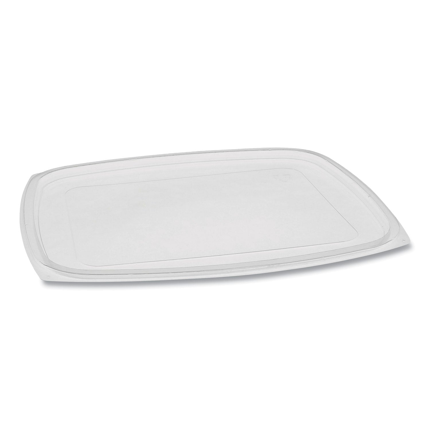 Pactiv Showcase Deli Container Lid, Flat Lid For 3-Compartment 48/64 oz Containers, 9 x 7.38 x 0.19, Clear, Plastic, 220/Carton (YCI85300)