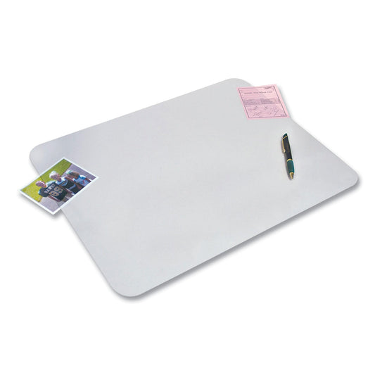 Artistic KrystalView Desk Pad with Antimicrobial Protection, 17 x 12, Frosted Finish, Clear (60740M)