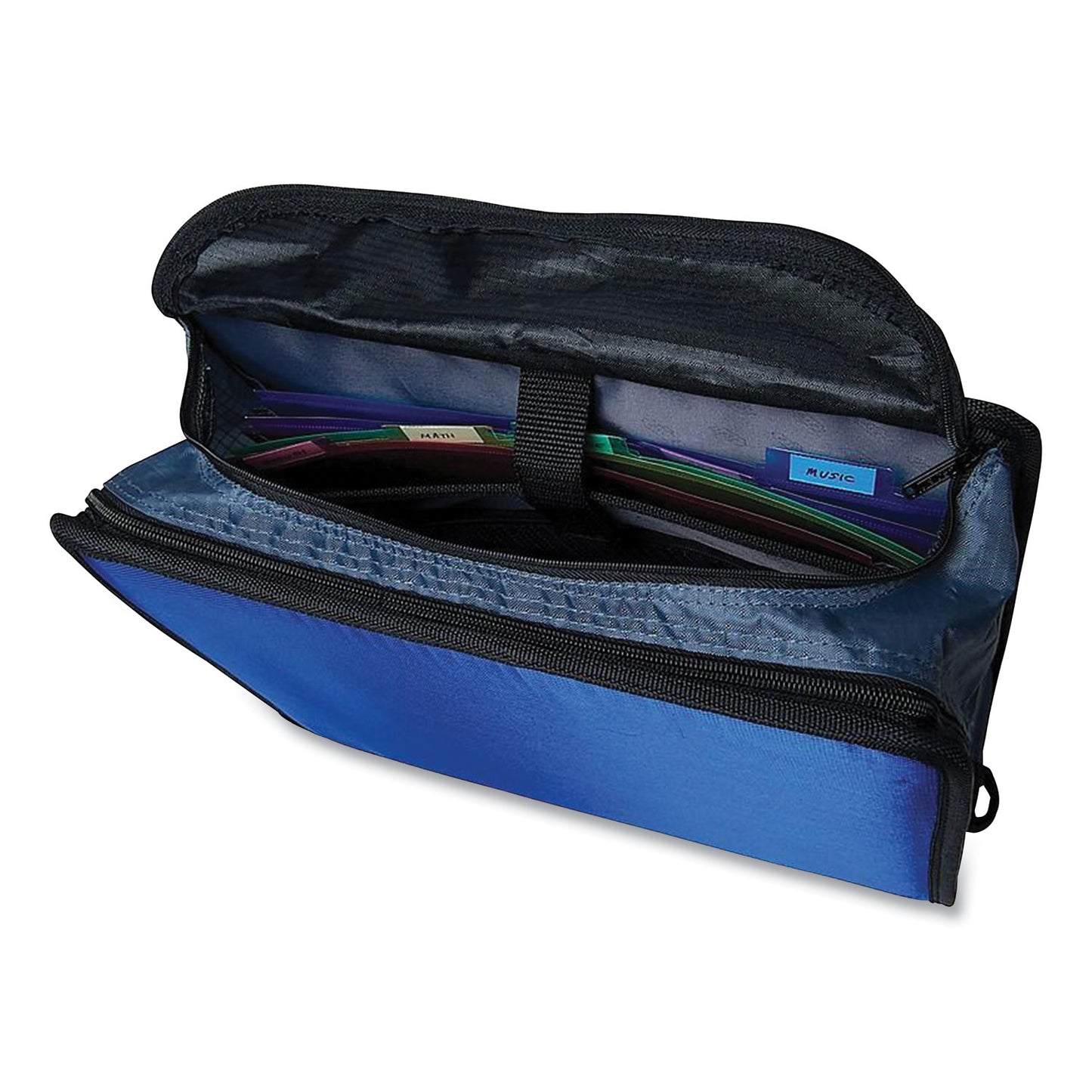 Case it King Size Mighty Zip Tab Binder, 3 Rings, 4" Capacity, 11 x 8.5, Blue (D186BLU)