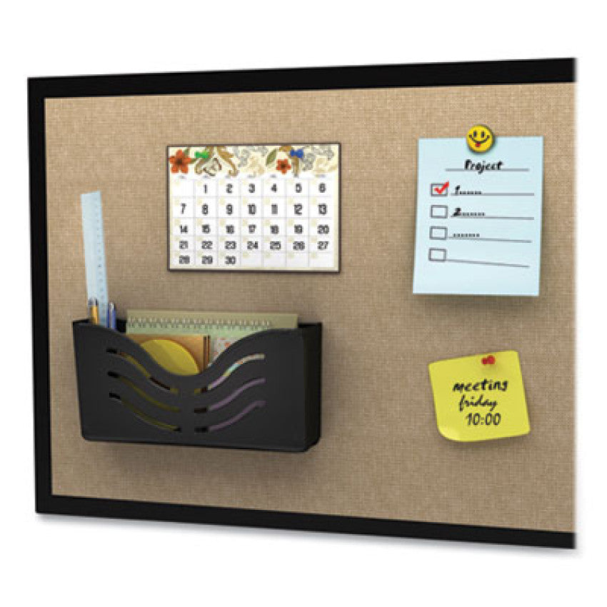 Deflecto EZ Link Magnetic Wall Mount Supply Organizer, Legal/Letter/Tabloid Size, 10" x 2.63" x 5", Black (73304H)