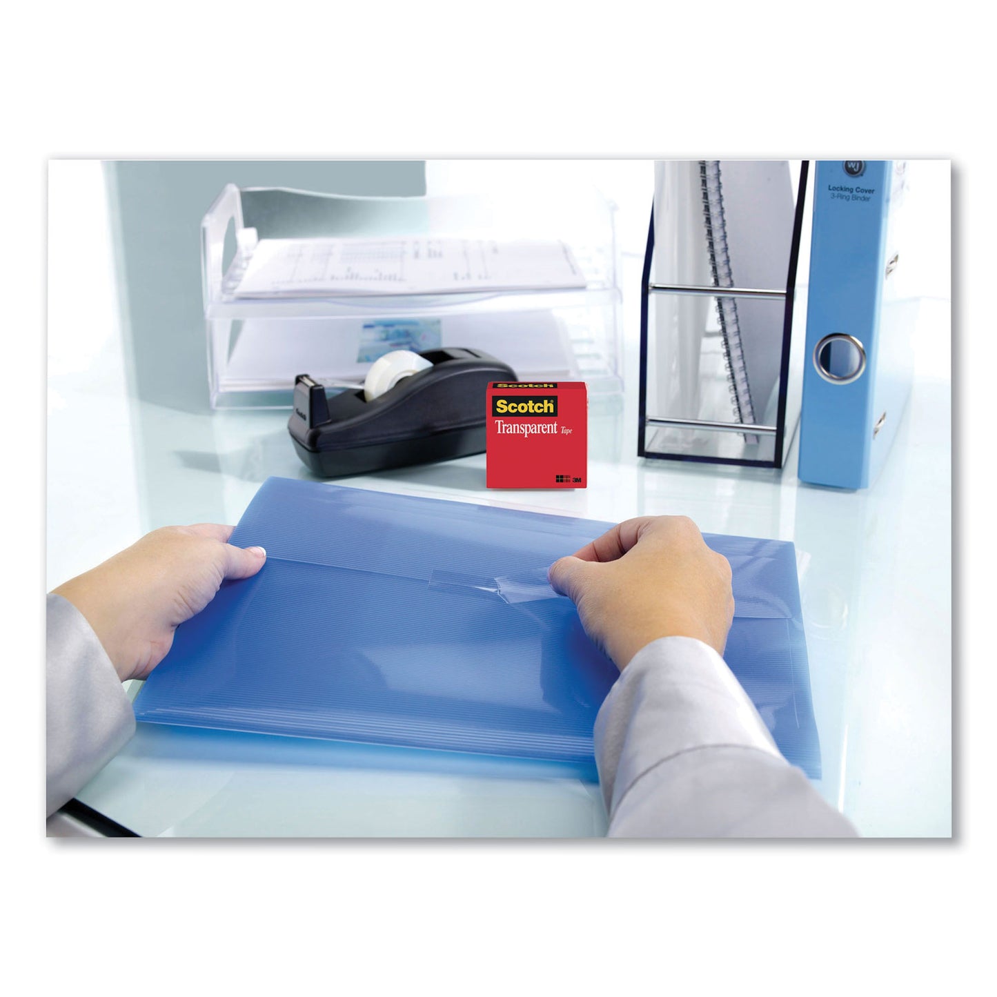 Scotch Transparent Tape, 1" Core, 0.5" x 36 yds, Crystal Clear, 2/Pack (600H2)