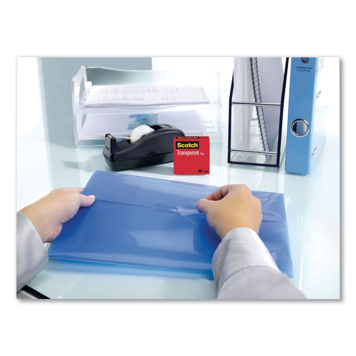 Scotch Transparent Tape, 1" Core, 0.5" x 36 yds, Crystal Clear, 2/Pack (600H2)