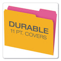 Pendaflex Glow Twisted 3-Tab File Folder, 1/3-Cut Tabs: Assorted, Letter Size, 0.25" Expansion, Assorted Colors, 12/Pack (40526)