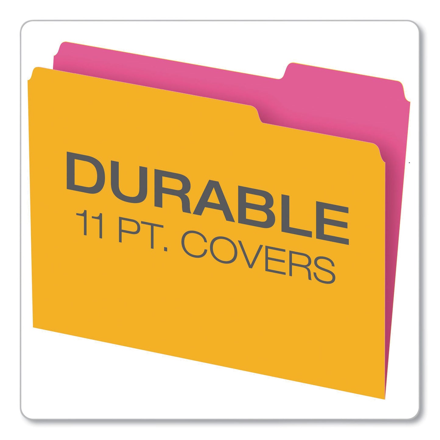 Pendaflex Glow Twisted 3-Tab File Folder, 1/3-Cut Tabs: Assorted, Letter Size, 0.25" Expansion, Assorted Colors, 12/Pack (40526)