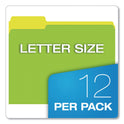 Pendaflex Glow Twisted 3-Tab File Folder, 1/3-Cut Tabs: Assorted, Letter Size, 0.25" Expansion, Assorted Colors, 12/Pack (40526)