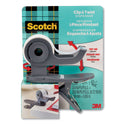 Scotch Clip and Twist Desktop Tape Dispenser, with Tape Roll, 1" Core, Plastic, Gray (C19CLIP)