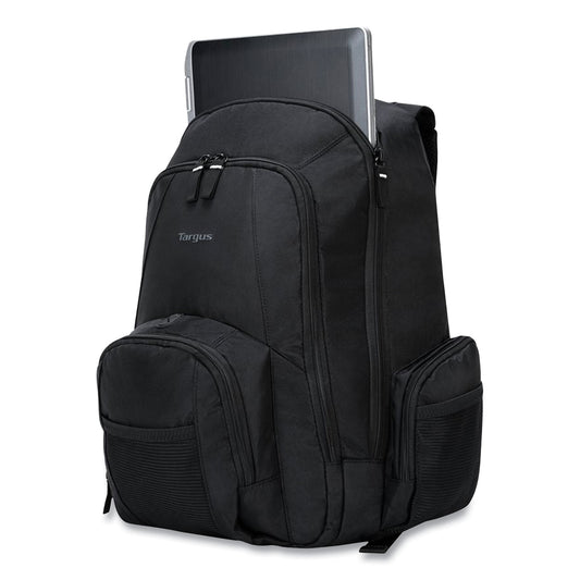 Targus Groove Laptop Backpack, Fits Devices Up to 15.4", Nylon/PVC, 15 x 7 x 18, Black (CVR600)