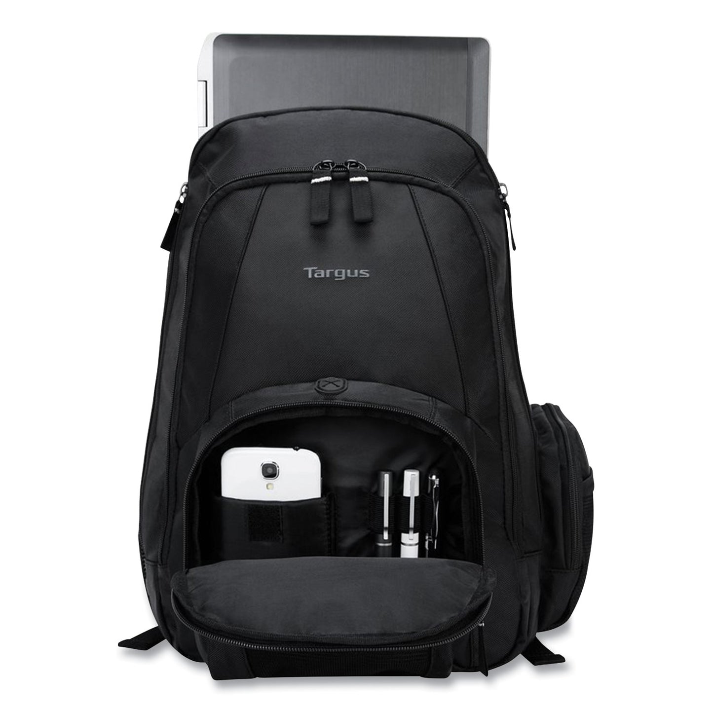Targus Groove Laptop Backpack, Fits Devices Up to 15.4", Nylon/PVC, 15 x 7 x 18, Black (CVR600)