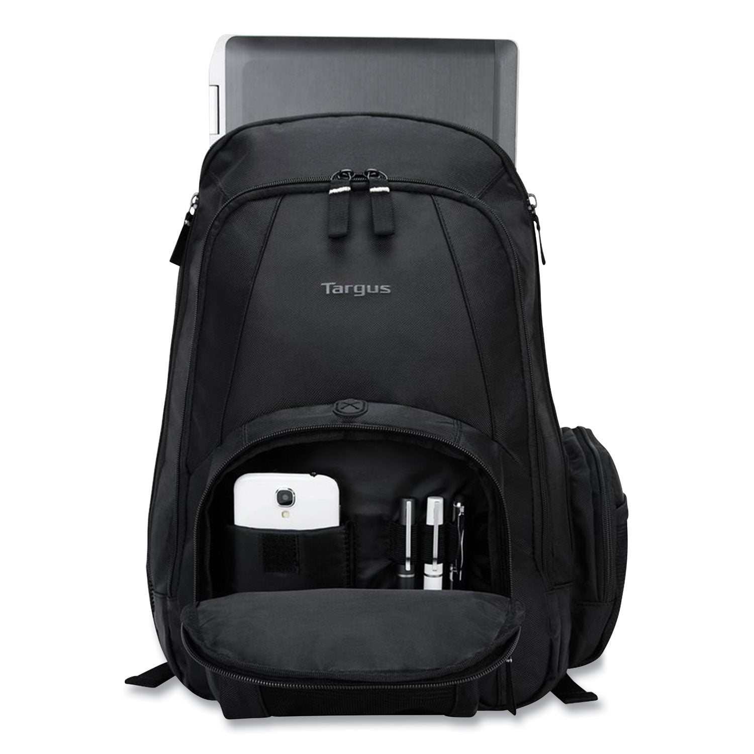 Targus Groove Laptop Backpack, Fits Devices Up to 15.4", Nylon/PVC, 15 x 7 x 18, Black (CVR600)