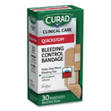 Curad QuickStop Flex Fabric Bandages, Assorted, 30/Box (CUR5245V1)