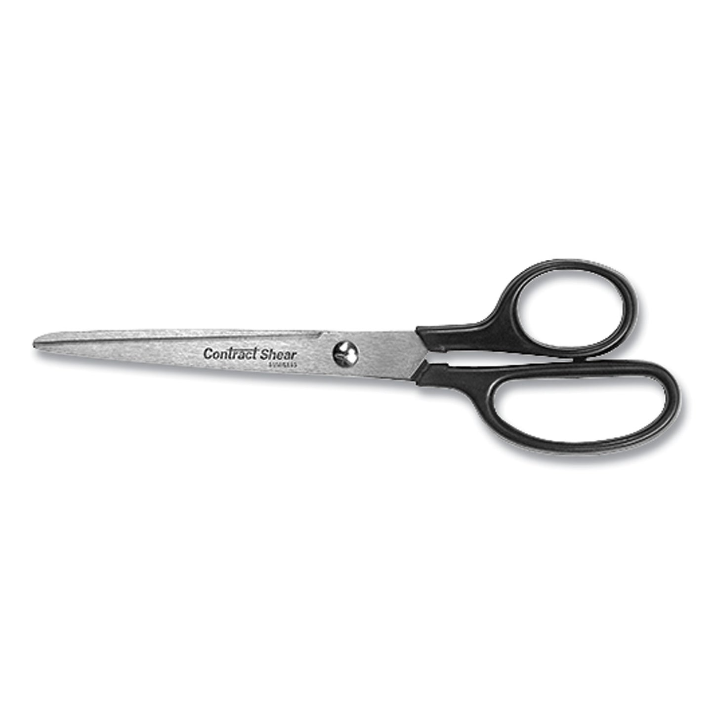 Westcott Contract Stainless Steel Standard Scissors, 7" Long, 3.13" Cut Length, Straight Black Handle (10571)