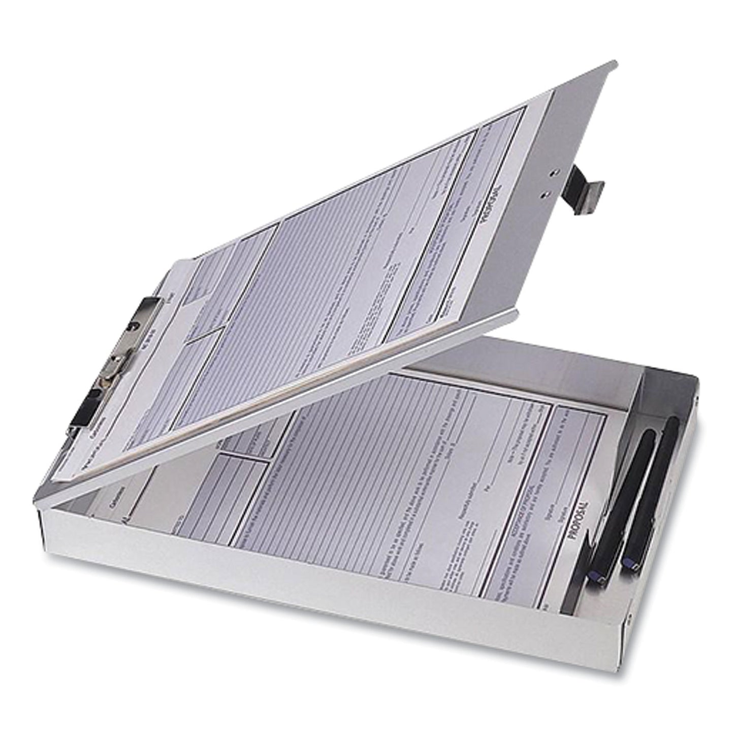 Officemate Aluminum Storage Clipboard, Holds 8.5 x 12 Sheets, Silver (83200)