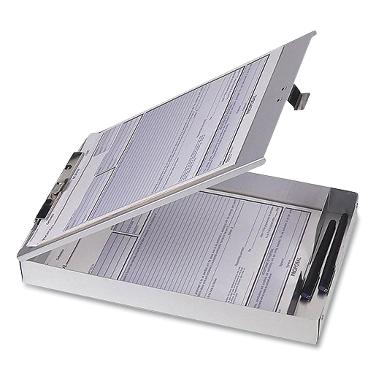 Officemate Aluminum Storage Clipboard, Holds 8.5 x 12 Sheets, Silver (83200)