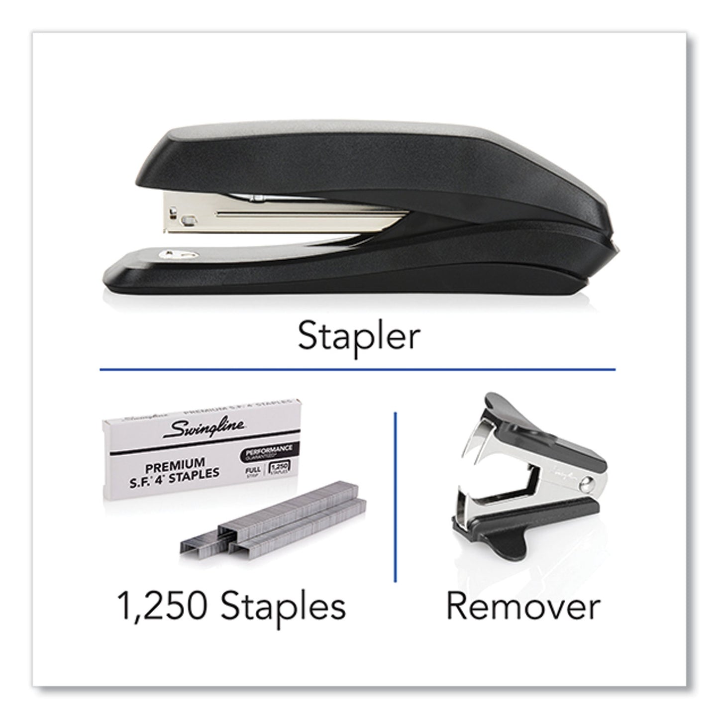 Swingline Standard Stapler Value Pack, 15-Sheet Capacity, Black (S7054567CC)