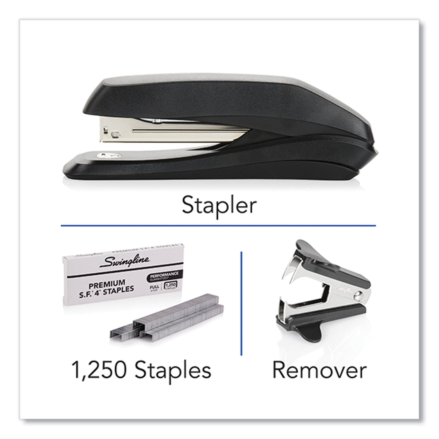 Swingline Standard Stapler Value Pack, 15-Sheet Capacity, Black (S7054567CC)