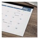 AT-A-GLANCE Easy-to-Read Monthly Desk Pad, 22 x 17, White/Blue Sheets, Black Binding, Clear Corners, 12-Month (Jan to Dec): 2025 (SKLP2432)