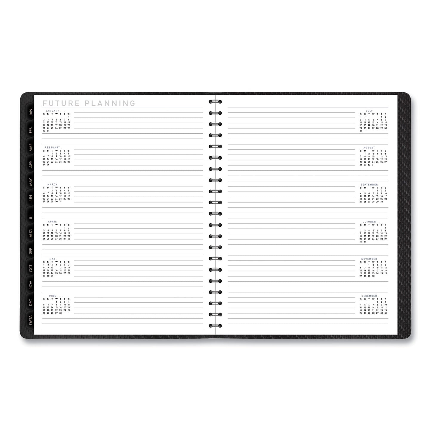 AT-A-GLANCE Contemporary Weekly/Monthly Planner, Vertical-Column Format, 11 x 8.25, Graphite Cover, 12-Month (Jan to Dec): 2025 (70950X45)