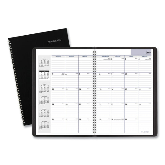 AT-A-GLANCE DayMinder Monthly Planner, Academic Year, Ruled Blocks, 12 x 8, Black Cover, 14-Month (July to Aug): 2024 to 2025 (AY200)