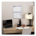 AT-A-GLANCE QuickNotes Desk/Wall Calendar, 3-Hole Punched, 11 x 8, White/Blue/Yellow Sheets, 12-Month (Jan to Dec): 2025 (PM5028)