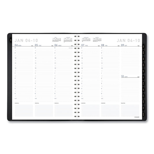 AT-A-GLANCE Contemporary Weekly/Monthly Planner, Vertical-Column Format, 11 x 8.25, Black Cover, 12-Month (Jan to Dec): 2025 (70950X05)