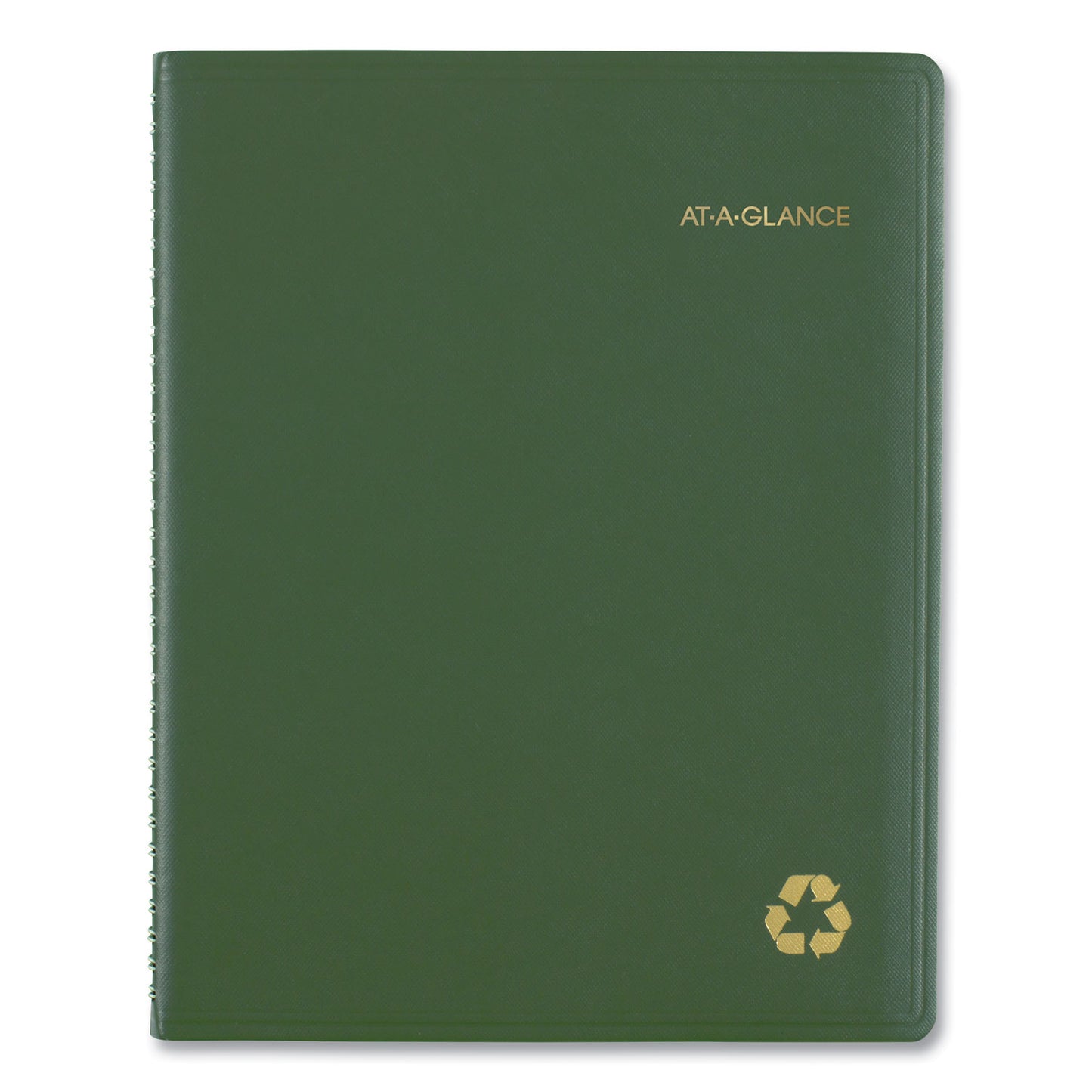 AT-A-GLANCE Recycled Weekly Vertical-Column Format Appointment Book, 11 x 8.25, Green Cover, 12-Month (Jan to Dec): 2025 (70950G60)