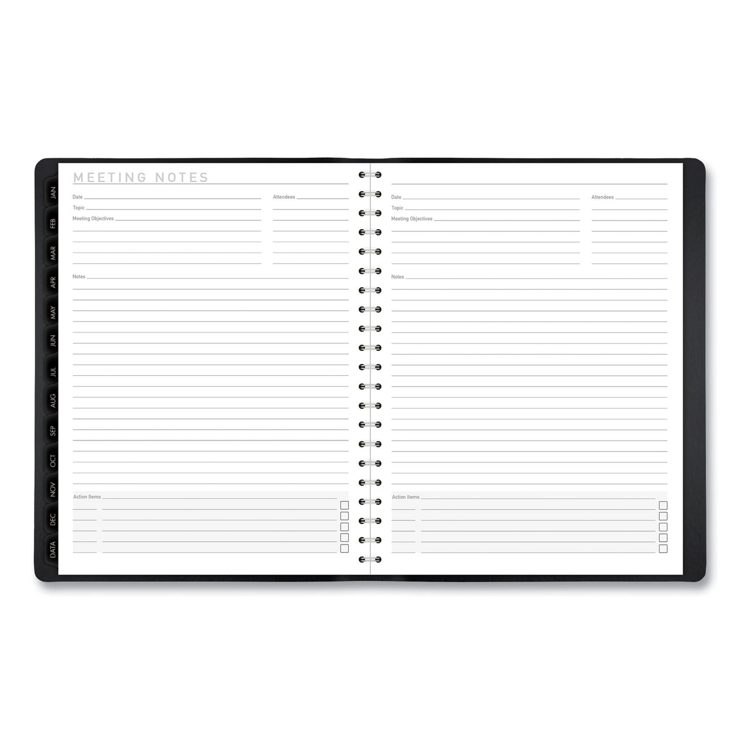 AT-A-GLANCE Contemporary Weekly/Monthly Planner, Vertical-Column Format, 11 x 8.25, Black Cover, 12-Month (Jan to Dec): 2025 (70950X05)