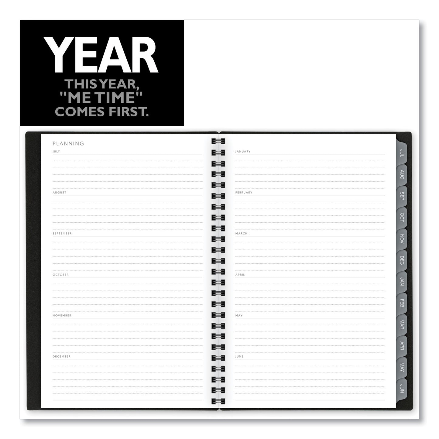 AT-A-GLANCE Elevation Academic Weekly/Monthly Planner, 8.5 x 5.5, Black Cover, 12-Month (July to June): 2024 to 2025 (75101P05)