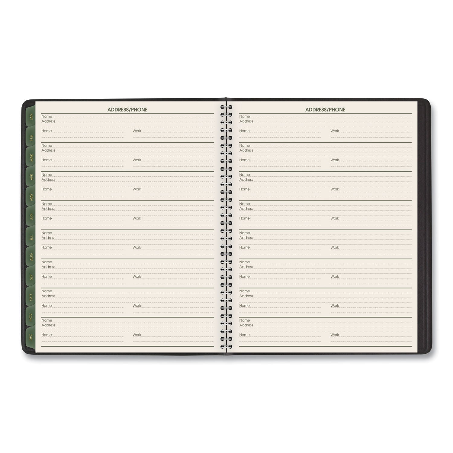 AT-A-GLANCE Recycled Weekly Vertical-Column Format Appointment Book, 8.75 x 7, Black Cover, 12-Month (Jan to Dec): 2025 (70951G05)