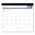 AT-A-GLANCE Easy-to-Read Monthly Desk Pad, 22 x 17, White/Blue Sheets, Black Binding, Clear Corners, 12-Month (Jan to Dec): 2025 (SKLP2432)
