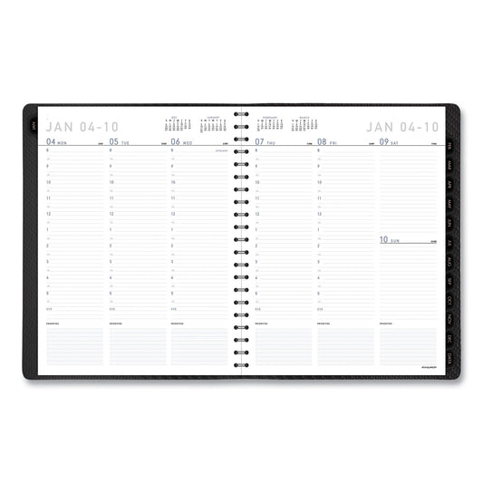 AT-A-GLANCE Contemporary Weekly/Monthly Planner, Vertical-Column Format, 11 x 8.25, Graphite Cover, 12-Month (Jan to Dec): 2025 (70950X45)