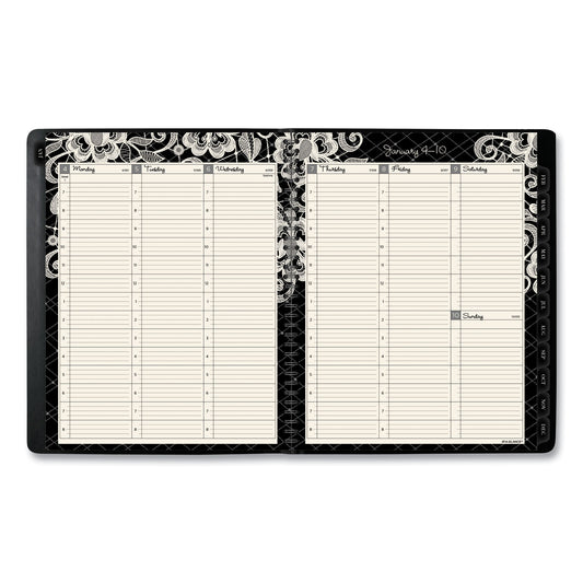 AT-A-GLANCE Lacey Weekly Block Format Professional Appointment Book, Lacey Artwork, 11 x 8.5, Black/White, 13-Month: Jan 2025 to Jan 2026 (541905)