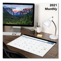 AT-A-GLANCE Easy-to-Read Monthly Desk Pad, 22 x 17, White/Blue Sheets, Black Binding, Clear Corners, 12-Month (Jan to Dec): 2025 (SKLP2432)
