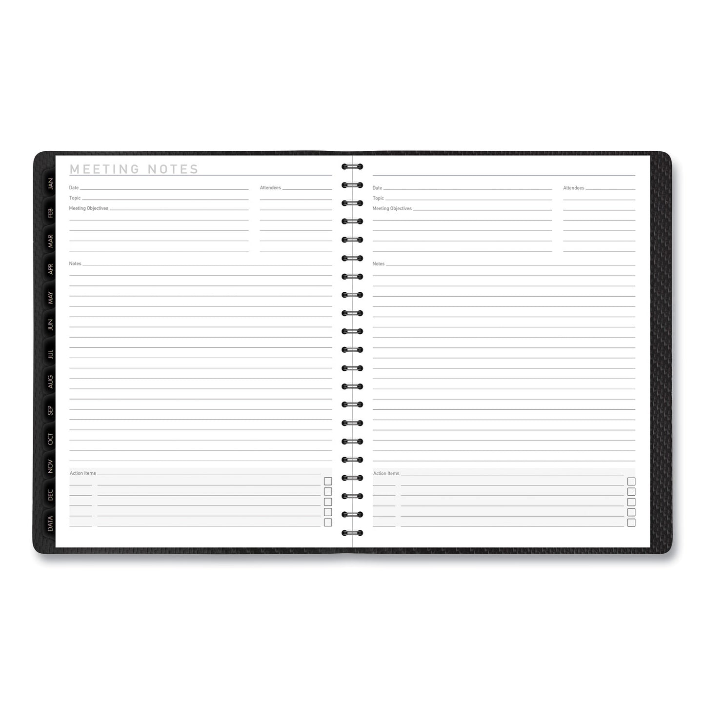 AT-A-GLANCE Contemporary Weekly/Monthly Planner, Vertical-Column Format, 11 x 8.25, Graphite Cover, 12-Month (Jan to Dec): 2025 (70950X45)